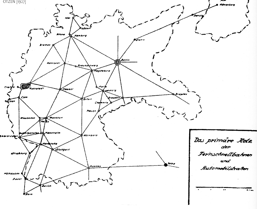 HAFRABA-Netzplan nach Sierks, Der Strassenbau 1926, S. 12